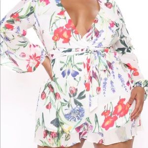 Topanga floral Romper by fashion Nova